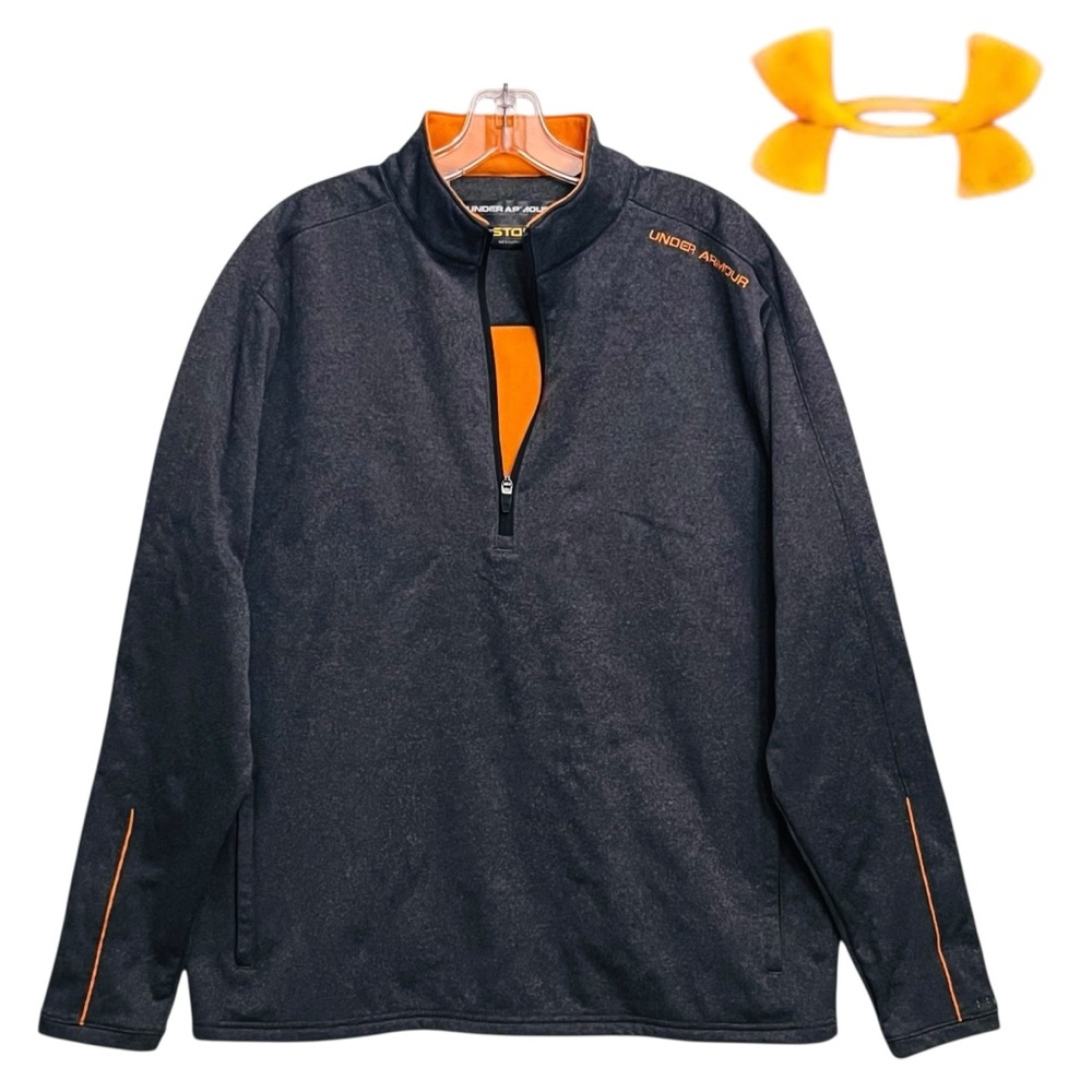 Under Armour Storm Jacket Men’s Gray 3/4 Zip Fleece/Lined Zip/Pockets